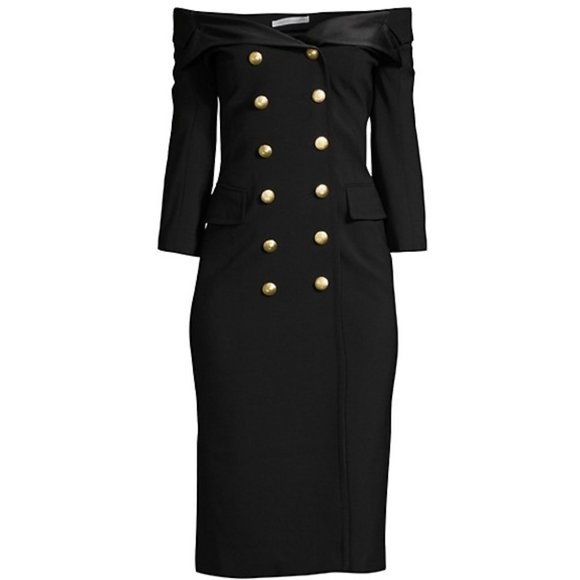 SOLD. Faith Connexion Off Shoulder Tuxedo Dress - Picture 3 of 10
